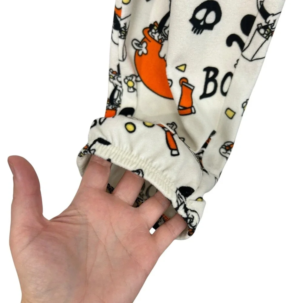 Disney Mickey Minnie Halloween‎ Fleece Pajama Pants L Spooky Cozy Loungewear - Picture 4 of 9